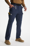 MASKERT Men's Work Pants Hiking Cargo Pants Water Resistant Stretch Outdoor Trousers with 9 Pockets - Navy Blue - 40W*30L