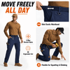 YAPPO Men's Work Pants, Water-Resistant Stretch Hiking Cargo Pants with 9 Pockets - Navy Blue - image 3