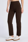 MASKERT Women¡¯s Fleece Lined Pants, High Waisted Stretch Casual Pants, Warm Straight Leg Tapered Pants for Winter, Golf, Hiking & Daily Wear - Brown - XS - 29