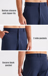 MASKERT Men's Casual Pants Joggers – Lightweight,3 Pockets,Slim Fit,Soft & Stretchy Tapered Business Dress Trousers