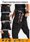 Feekit Men's Cargo Work Pants, Water-Resistant Ripstop with 7 Pockets