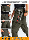 Feekit Men's Cargo Work Pants, Water-Resistant Ripstop with 7 Pockets