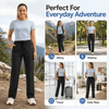 YAPPO Women's Hiking Pants Lightweight Quick Dry Cargo Pants, Water Resistant UPF 50+ Travel Outdoor Pants with 5 Zipper…