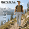 YAPPO Men's Lightweight Hiking Pants, Quick-Dry 4-Way Stretch Water-Resistant Outdoor Work Pants with 4 Pockets