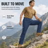 YAPPO Men's Lightweight Hiking Pants, Quick-Dry 4-Way Stretch Water-Resistant Outdoor Work Pants with 4 Pockets