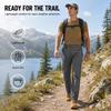 YAPPO Men's Lightweight Hiking Pants, Quick-Dry 4-Way Stretch Water-Resistant Outdoor Work Pants with 4 Pockets