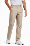 YAPPO Men's Stretch Dress Pants, Quick Dry Business Casual Slacks, Straight Fit for Office, Golf & Travel, 30" Inseam