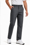 YAPPO Men's Stretch Dress Pants, Quick Dry Business Casual Slacks, Straight Fit for Office, Golf & Travel, 30" Inseam