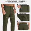 YAPPO Men's Lightweight Hiking Pants, Quick-Dry 4-Way Stretch Water-Resistant Outdoor Work Pants with 4 Pockets