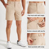 MASKERT Men Golf Shorts-7 Lightweight Casual Shorts Flat Front Hybrid Work Dress Short Quick Dry