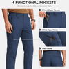 YAPPO Men's Lightweight Hiking Pants, Quick-Dry 4-Way Stretch Water-Resistant Outdoor Work Pants with 4 Pockets