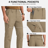 YAPPO Men's Lightweight Hiking Pants, Quick-Dry 4-Way Stretch Water-Resistant Outdoor Work Pants with 4 Pockets