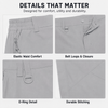 YAPPO Men's Lightweight Hiking Pants, Quick-Dry 4-Way Stretch Water-Resistant Outdoor Work Pants with 4 Pockets
