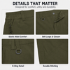 YAPPO Men's Lightweight Hiking Pants, Quick-Dry 4-Way Stretch Water-Resistant Outdoor Work Pants with 4 Pockets