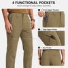YAPPO Men's Lightweight Hiking Pants, Quick-Dry 4-Way Stretch Water-Resistant Outdoor Work Pants with 4 Pockets