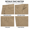 YAPPO Men's Lightweight Hiking Pants, Quick-Dry 4-Way Stretch Water-Resistant Outdoor Work Pants with 4 Pockets