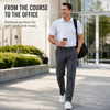 YAPPO Men's Stretch Dress Pants, Quick Dry Business Casual Slacks, Straight Fit for Office, Golf & Travel, 30" Inseam