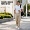 YAPPO Men's Stretch Dress Pants, Quick Dry Business Casual Slacks, Straight Fit for Office, Golf & Travel, 30" Inseam