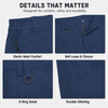 YAPPO Men's Lightweight Hiking Pants, Quick-Dry 4-Way Stretch Water-Resistant Outdoor Work Pants with 4 Pockets