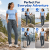 YAPPO Women's Hiking Pants Lightweight Quick Dry Cargo Pants, Water Resistant UPF 50+ Travel Outdoor Pants with 5 Zipper…