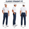 YAPPO Men's Stretch Dress Pants, Quick Dry Business Casual Slacks, Straight Fit for Office, Golf & Travel, 30" Inseam