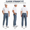 YAPPO Men's Stretch Dress Pants, Quick Dry Business Casual Slacks, Straight Fit for Office, Golf & Travel, 30" Inseam