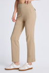 MASKERT Women¡¯s Fleece Lined Pants, High Waisted Stretch Casual Pants, Warm Straight Leg Tapered Pants for Winter, Golf, Hiking & Daily Wear - Khaki - XL - 29