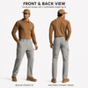 YAPPO Men's Work Pants, Water-Resistant Stretch Hiking Cargo Pants with 9 Pockets - Light Grey - image 5