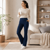 Yappo Women's Fleece Lined Bootcut Yoga Pants, High Waisted 4-Way Stretch Work Pants with 4 Pockets, 29" Inseam