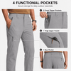 YAPPO Men's Lightweight Hiking Pants, Quick-Dry 4-Way Stretch Water-Resistant Outdoor Work Pants with 4 Pockets
