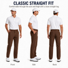YAPPO Men's Stretch Dress Pants, Quick Dry Business Casual Slacks, Straight Fit for Office, Golf & Travel, 30" Inseam