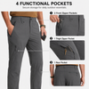 YAPPO Men's Lightweight Hiking Pants, Quick-Dry 4-Way Stretch Water-Resistant Outdoor Work Pants with 4 Pockets