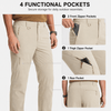 YAPPO Men's Lightweight Hiking Pants, Quick-Dry 4-Way Stretch Water-Resistant Outdoor Work Pants with 4 Pockets