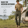 YAPPO Men's Lightweight Hiking Pants, Quick-Dry 4-Way Stretch Water-Resistant Outdoor Work Pants with 4 Pockets