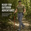 YAPPO Men's Work Pants, Water-Resistant Stretch Hiking Cargo Pants with 9 Pockets - Dark Grey - image 4