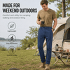 YAPPO Men's Lightweight Hiking Pants, Quick-Dry 4-Way Stretch Water-Resistant Outdoor Work Pants with 4 Pockets