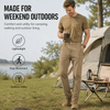 YAPPO Men's Lightweight Hiking Pants, Quick-Dry 4-Way Stretch Water-Resistant Outdoor Work Pants with 4 Pockets
