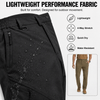 YAPPO Men's Lightweight Hiking Pants, Quick-Dry 4-Way Stretch Water-Resistant Outdoor Work Pants with 4 Pockets