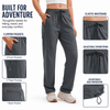 YAPPO Women's Hiking Pants Lightweight Quick Dry Cargo Pants, Water Resistant UPF 50+ Travel Outdoor Pants with 5 Zipper…