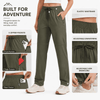 YAPPO Women's Hiking Pants Lightweight Quick Dry Cargo Pants, Water Resistant UPF 50+ Travel Outdoor Pants with 5 Zipper…