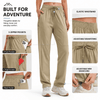 YAPPO Women's Hiking Pants Lightweight Quick Dry Cargo Pants, Water Resistant UPF 50+ Travel Outdoor Pants with 5 Zipper…