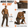YAPPO Men's Work Pants, Water-Resistant Stretch Hiking Cargo Pants with 9 Pockets - Brown - image 6