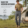 YAPPO Men's Lightweight Hiking Pants, Quick-Dry 4-Way Stretch Water-Resistant Outdoor Work Pants with 4 Pockets