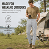YAPPO Men's Lightweight Hiking Pants, Quick-Dry 4-Way Stretch Water-Resistant Outdoor Work Pants with 4 Pockets