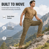 YAPPO Men's Lightweight Hiking Pants, Quick-Dry 4-Way Stretch Water-Resistant Outdoor Work Pants with 4 Pockets