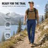 YAPPO Men's Lightweight Hiking Pants, Quick-Dry 4-Way Stretch Water-Resistant Outdoor Work Pants with 4 Pockets