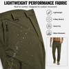YAPPO Men's Lightweight Hiking Pants, Quick-Dry 4-Way Stretch Water-Resistant Outdoor Work Pants with 4 Pockets