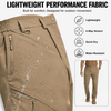 YAPPO Men's Lightweight Hiking Pants, Quick-Dry 4-Way Stretch Water-Resistant Outdoor Work Pants with 4 Pockets