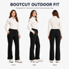 YAPPO Women's Fleece Lined Hiking Pants, Stretch Softshell Bootcut Pants with Zipper Pockets for Winter