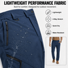 YAPPO Men's Lightweight Hiking Pants, Quick-Dry 4-Way Stretch Water-Resistant Outdoor Work Pants with 4 Pockets